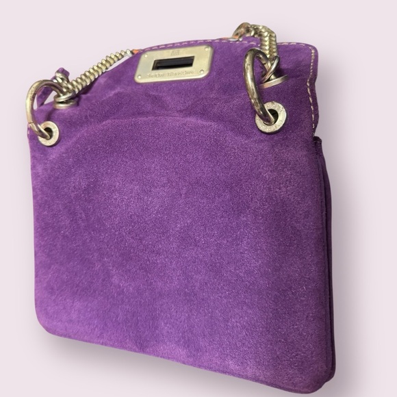 Michael Kors Purple Suede Mini Bag - Picture 2 of 12